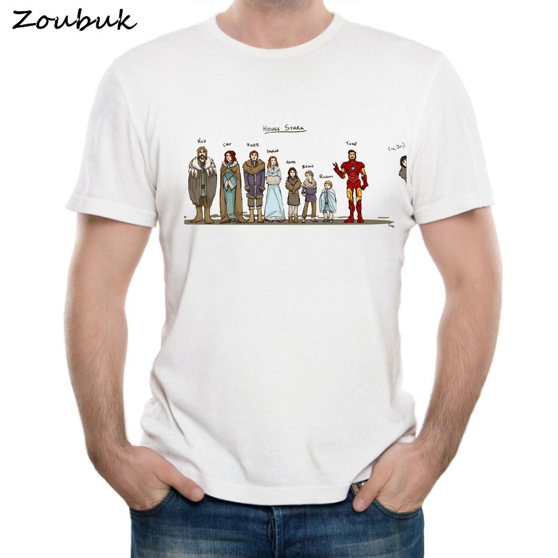 T-Shirt Game of Thrones &quot;la maison Stark&quot; (House of Stark) avec Tony Stark (Iron Man) - /medias/155733114164.jpg